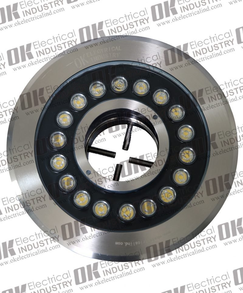 SS Submersible LED light 36 Watt Warm White with Center Hole