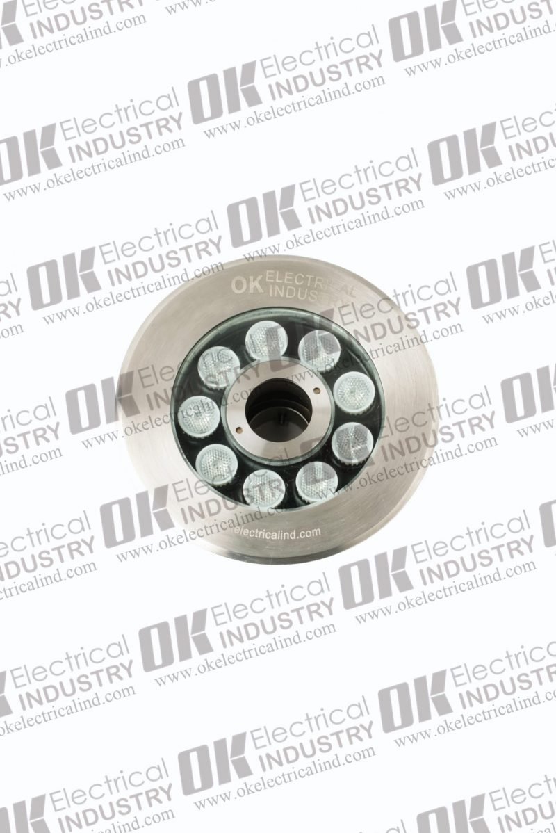SS Submersible LED light 9 Watt Warm White with Center Hole