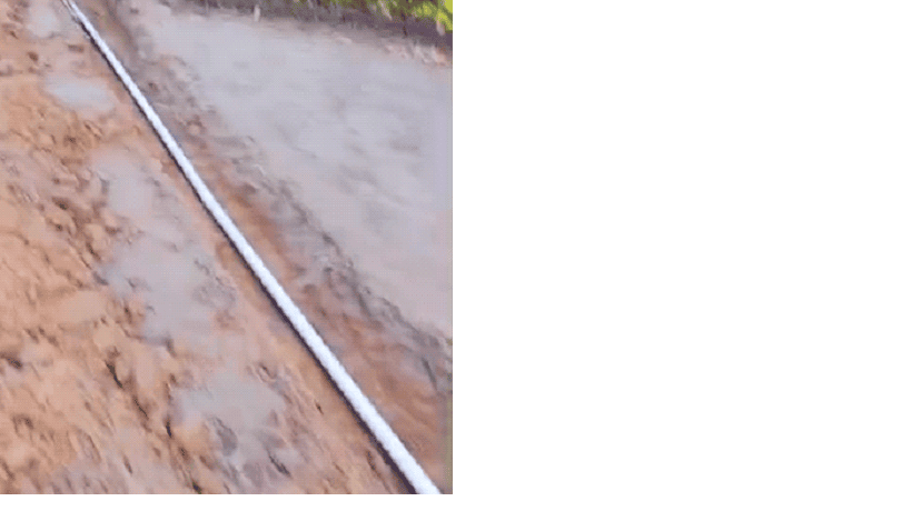 Laying the main line pipeline